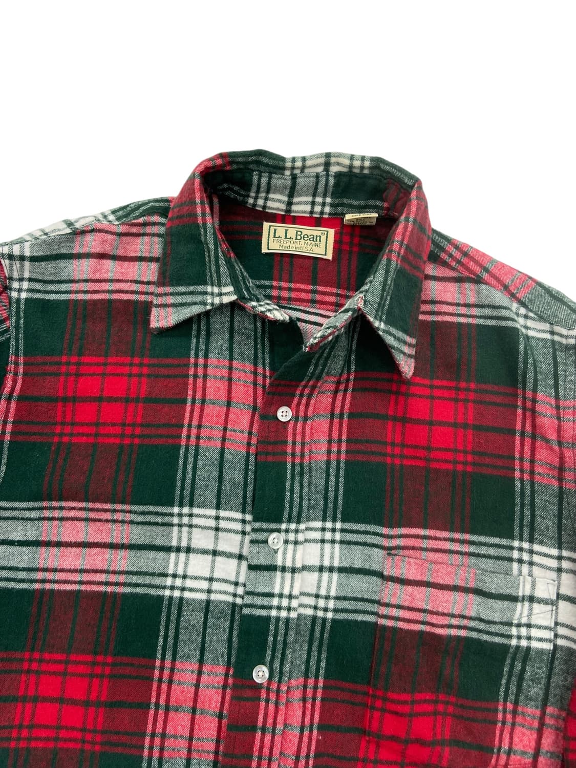 90's 엘엘빈 플란넬 체크 셔츠 상품이미지3