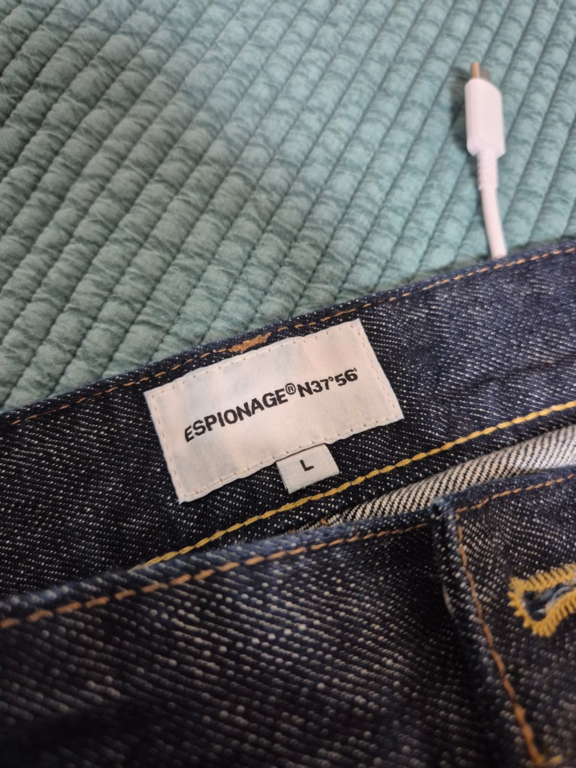 에스피오나지 와이드 인디고 생지 데님 상품이미지4