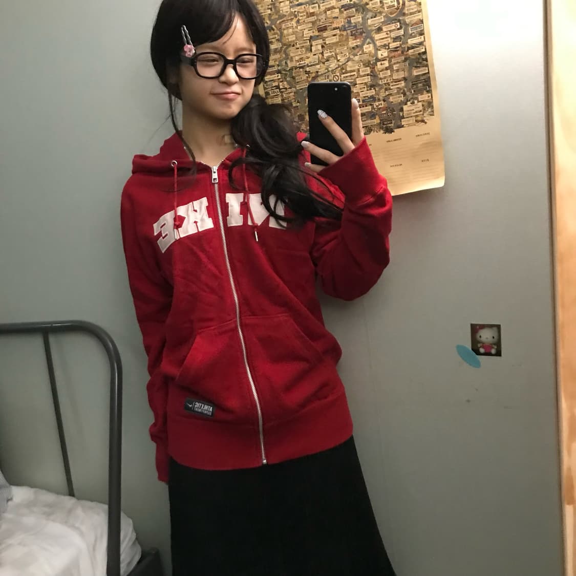 NIKE 나이키 키치 스포티 레드 후드집업 상품이미지1