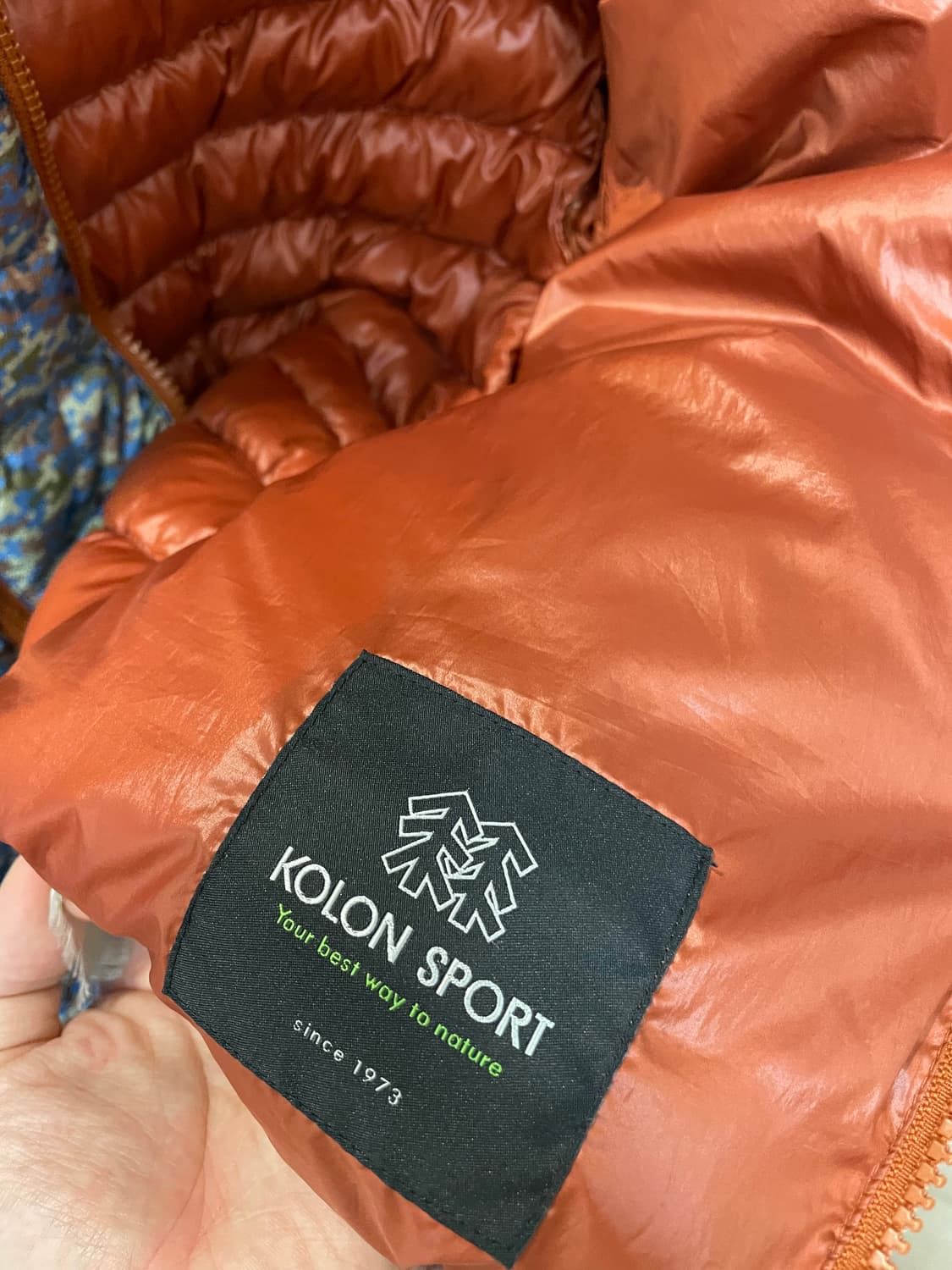 코오롱 멀티지퍼 디지털 카모 후드 패딩 상품이미지7