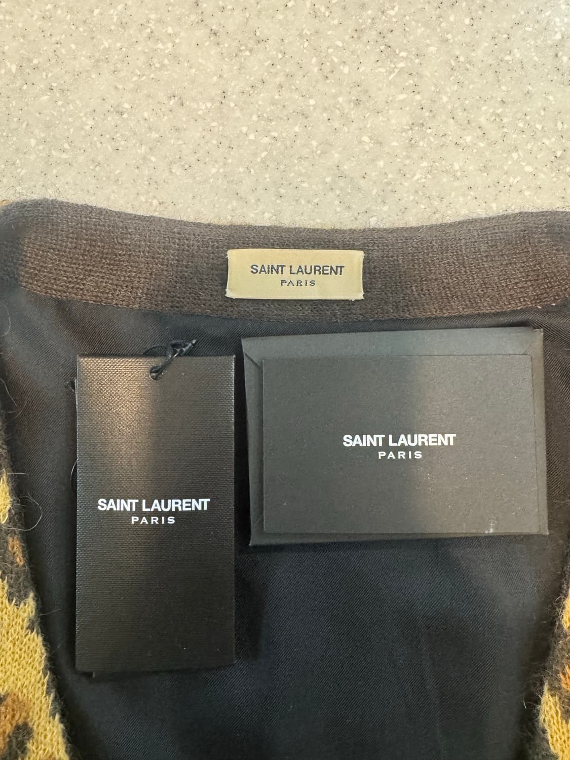 생로랑 레오파드 모헤어 가디건 M 상품이미지2