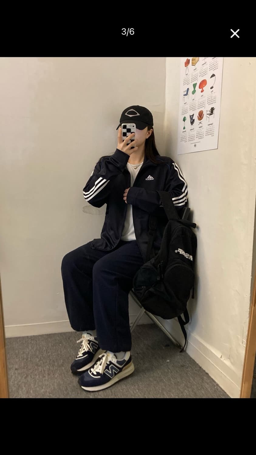 아디다스 져지 (곤색) 상품이미지3