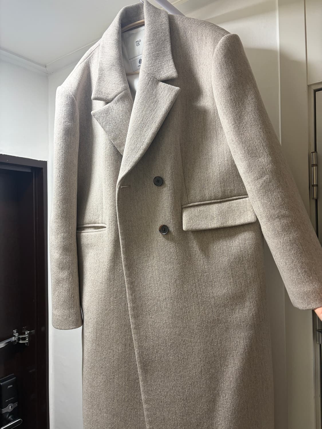 모우트 헤링본 롱코트 / 울 100 상품이미지3