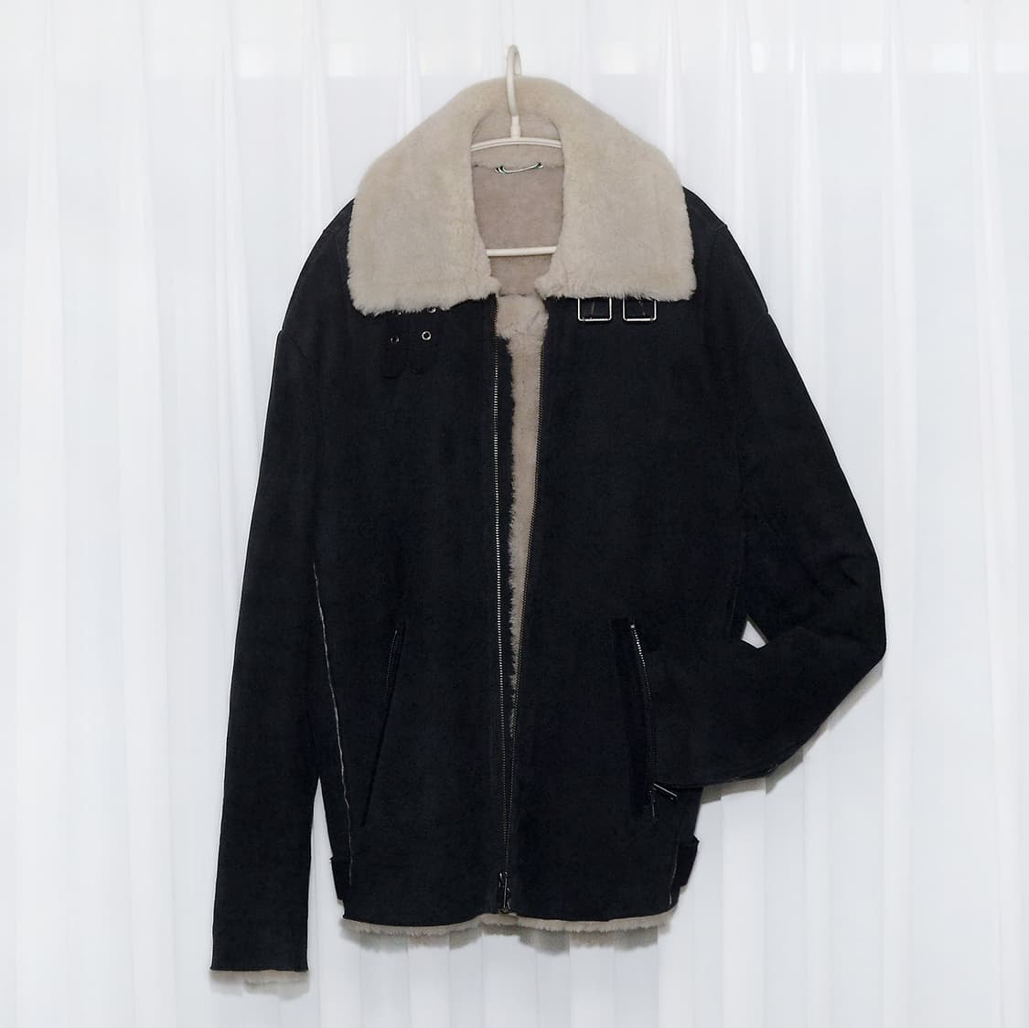 엠비오 (MVIO) 천연 양가죽 스웨이드 무스탕 라이더 자켓 (100+) 상품이미지1