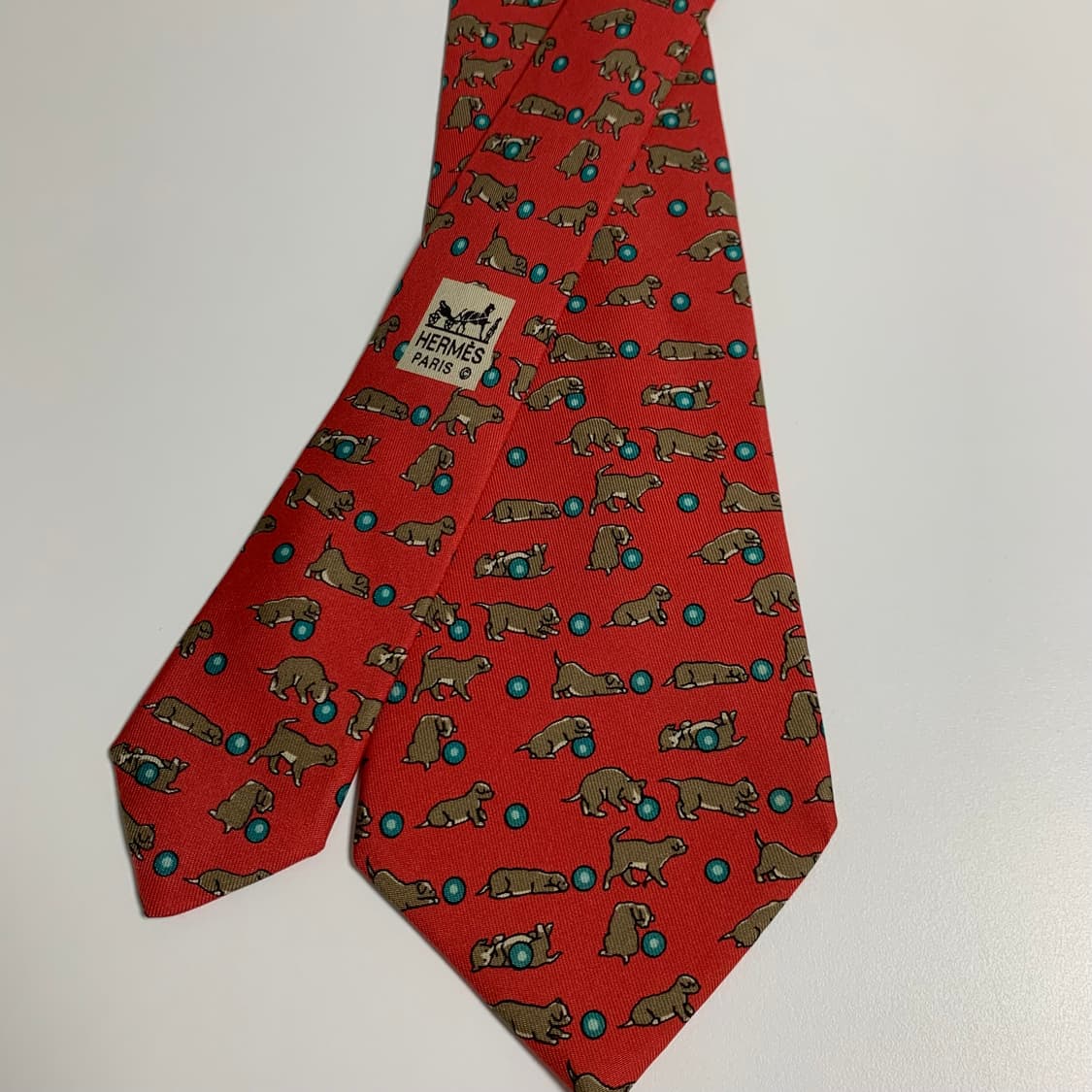 에르메스(HERMES) 프랑스 100실크 명품넥타이 최상급 A+9.2cm 상품이미지4