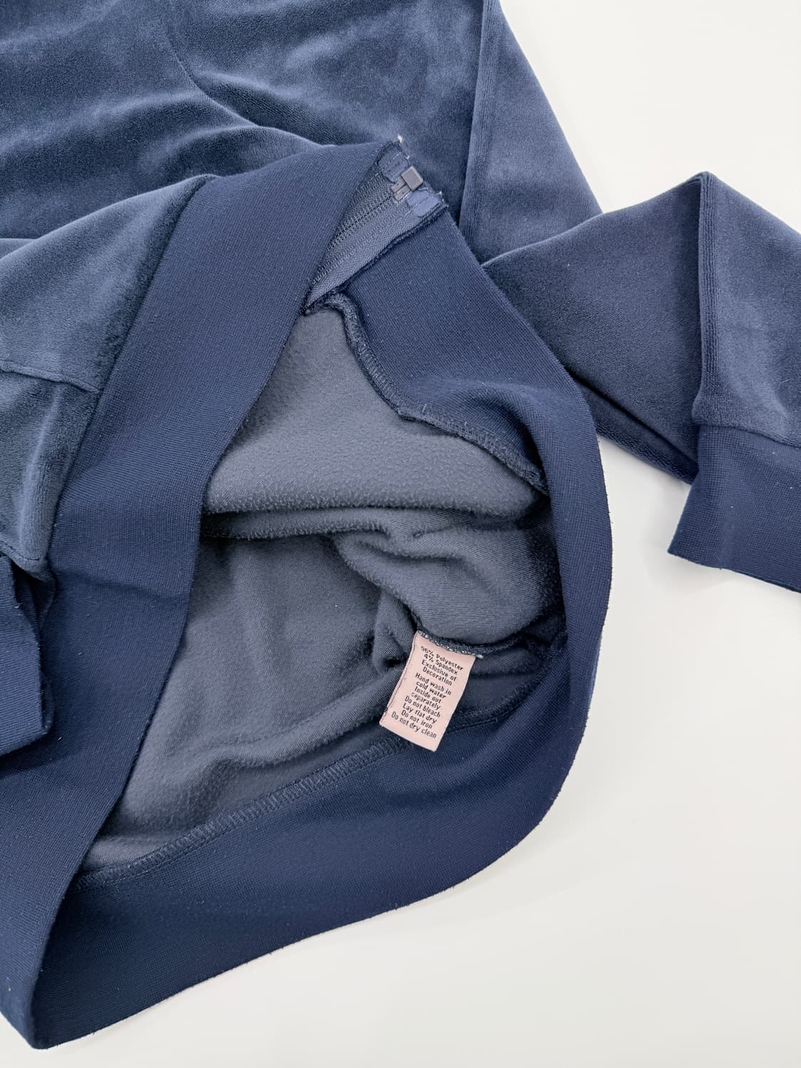 빈티지 Juicy Couture 블루 로고 벨벳 후드 집업 상품이미지7