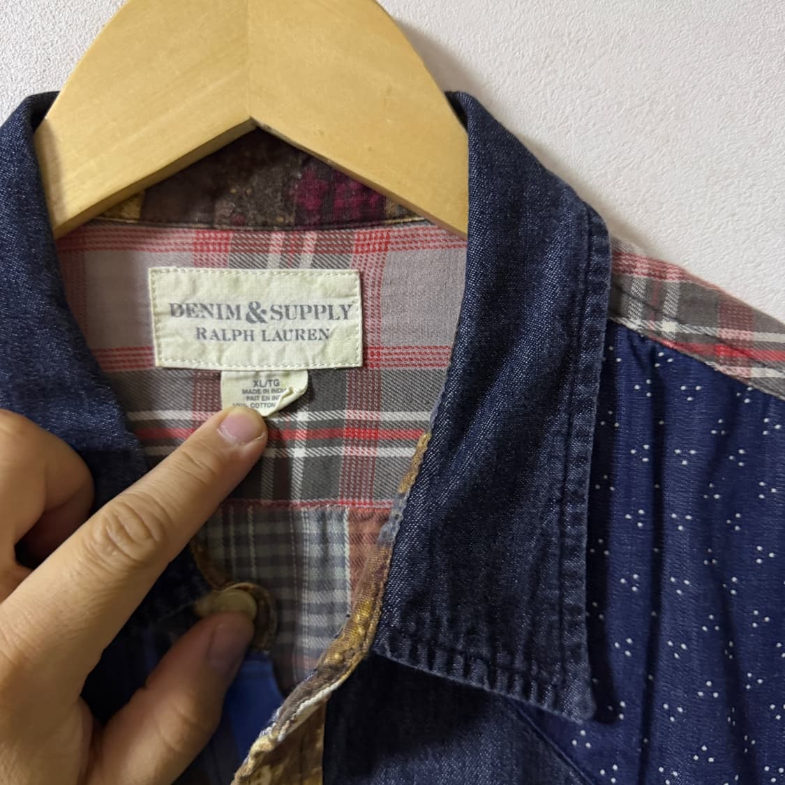 폴로 RRL 느낌 데님앤서플라이 웨스턴 투포켓 셔츠 XL (105정도) 상품이미지3