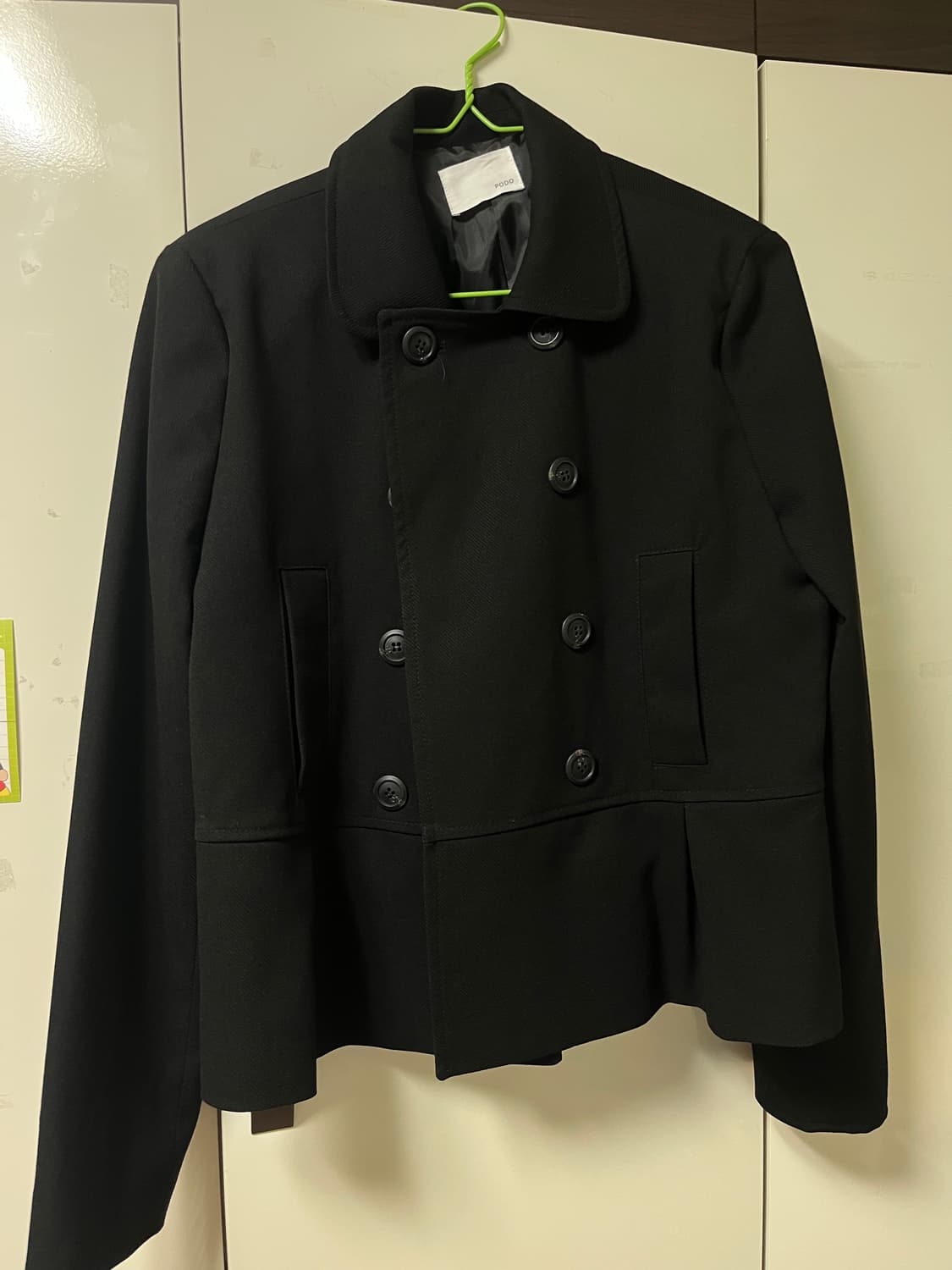 더블 단추 자켓 블랙 도우치 도우치 상품이미지2