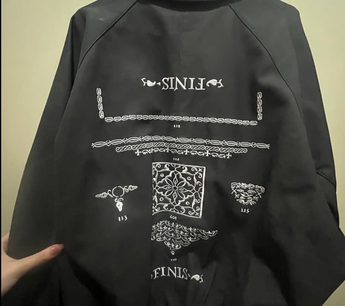604service 엠브로이더드 레더자켓 블랙 EMBROIDERED 상품이미지2