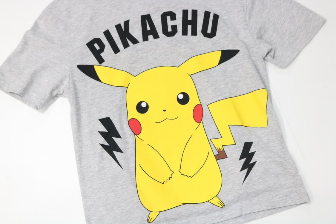 Pokemon 포켓몬 피카츄 빅 프린트 그레이 반팔 티셔츠 (L) 상품이미지3