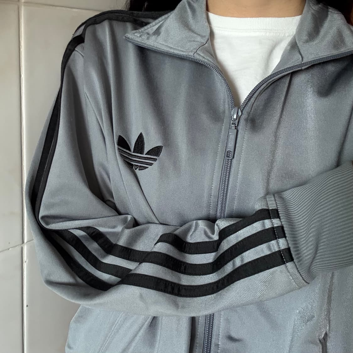 아디다스 파이어버드 대대장 블랙 그레이 져지 트랙탑 상품이미지1