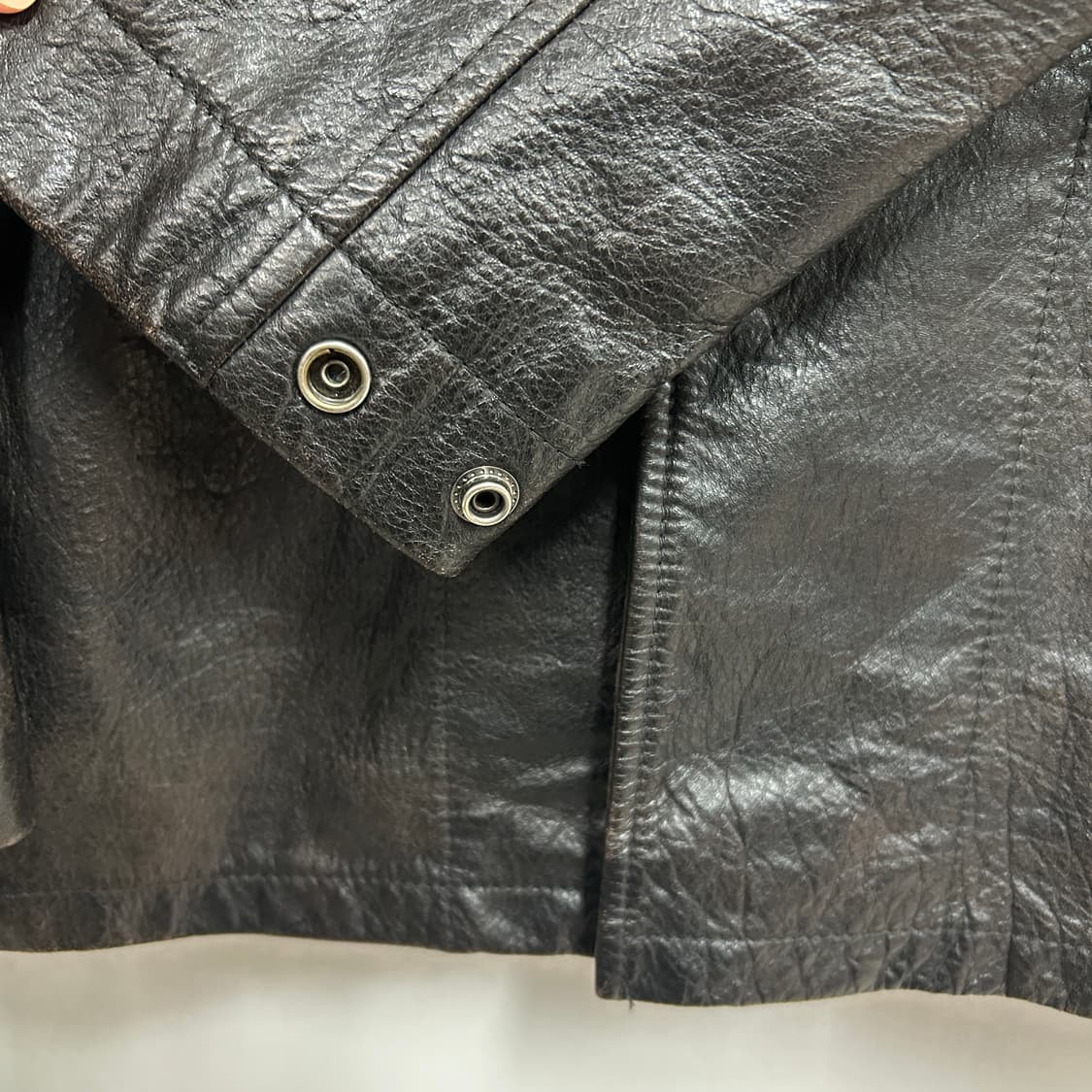 올드 갭 카우레더 트러커 자켓 다크브라운 상품이미지4