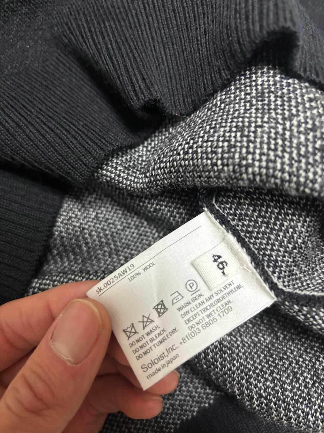 타카히로미야시타 더 솔로이스트 19aw 로고 니트 46사이즈 상품이미지5