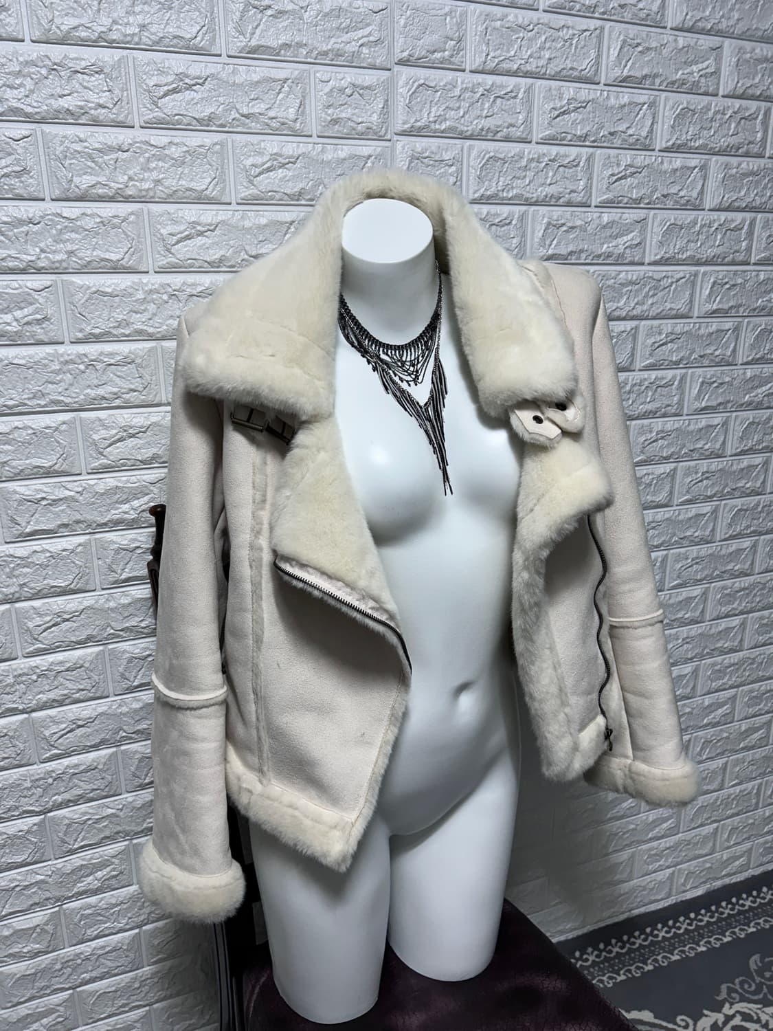 화이트 시어링 자켓 상품이미지5