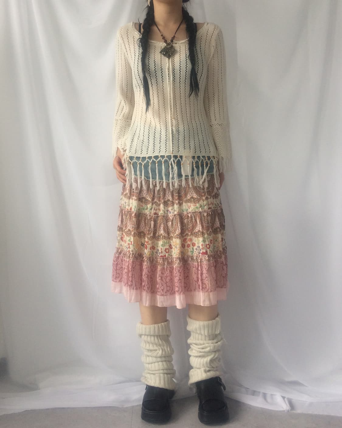 Fringe point knit 상품이미지1
