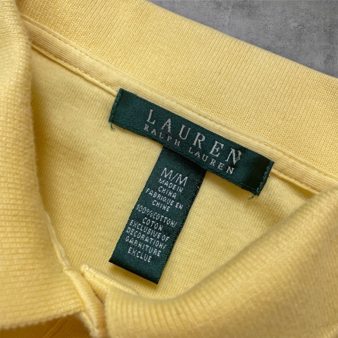 로렌 랄프로렌 옐로우 자수로고 슬림핏 반팔 카라티 M 상품이미지2