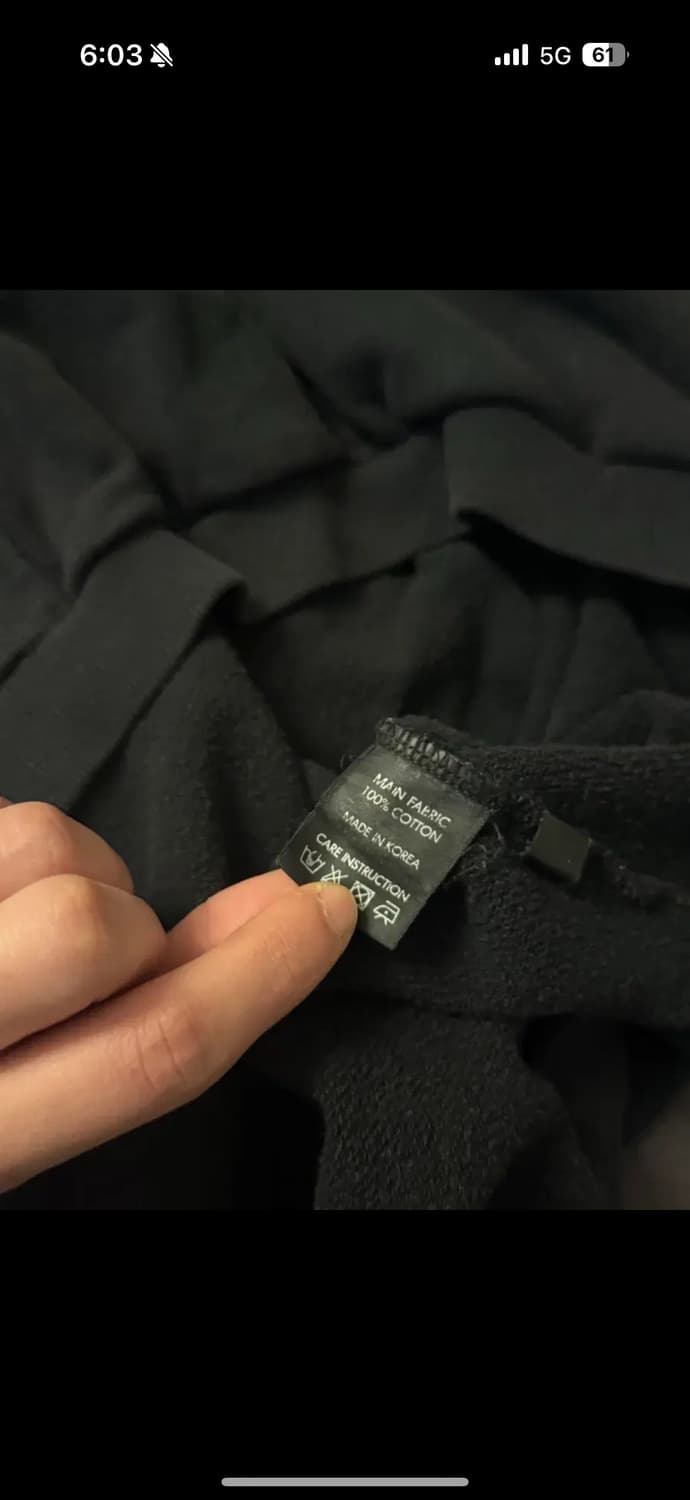 피스마이너스원 초판로고후드(블랙)os 상품이미지3