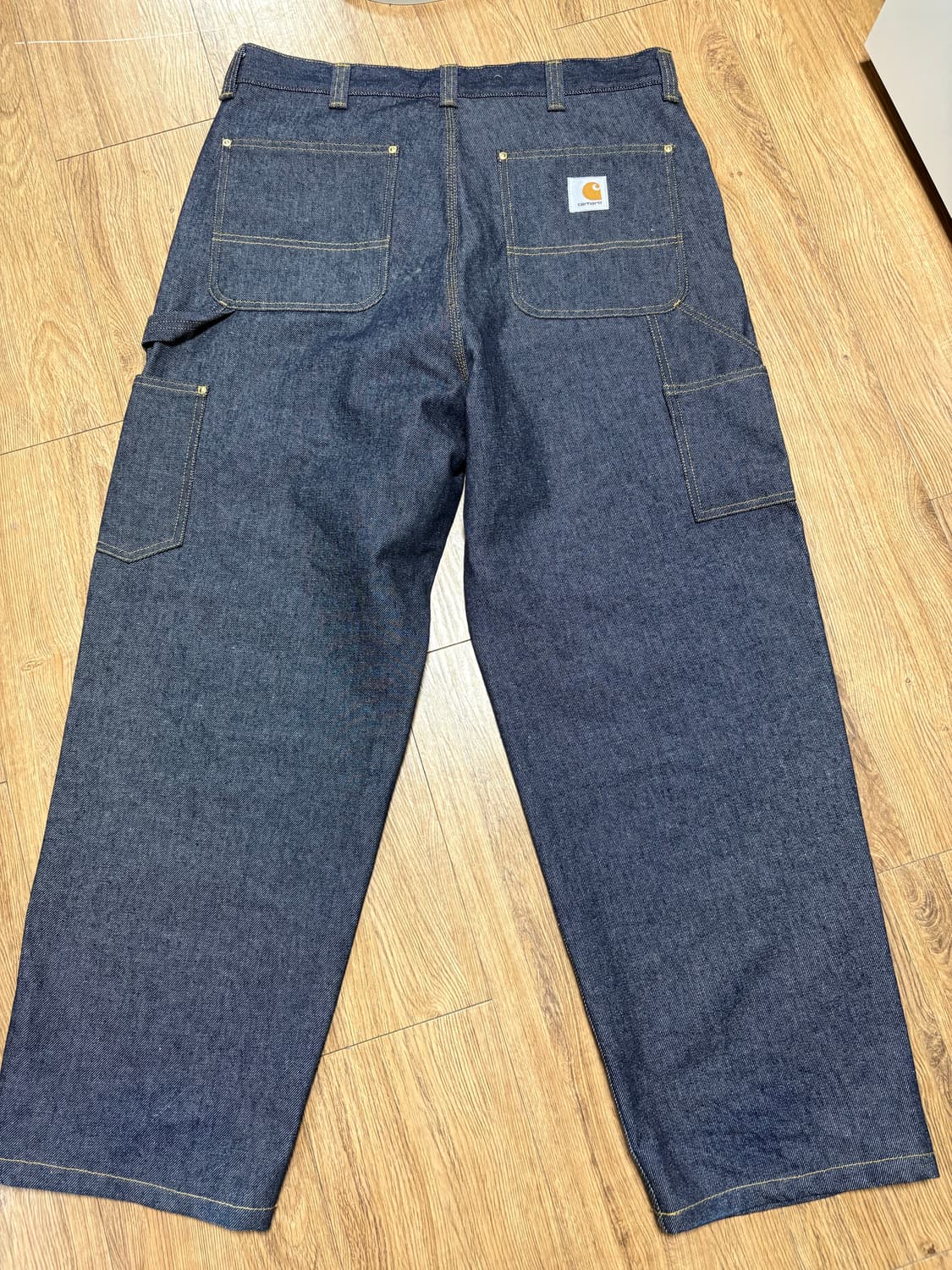 칼하트 og 더블니 팬츠 블루 리지드 L 상품이미지5
