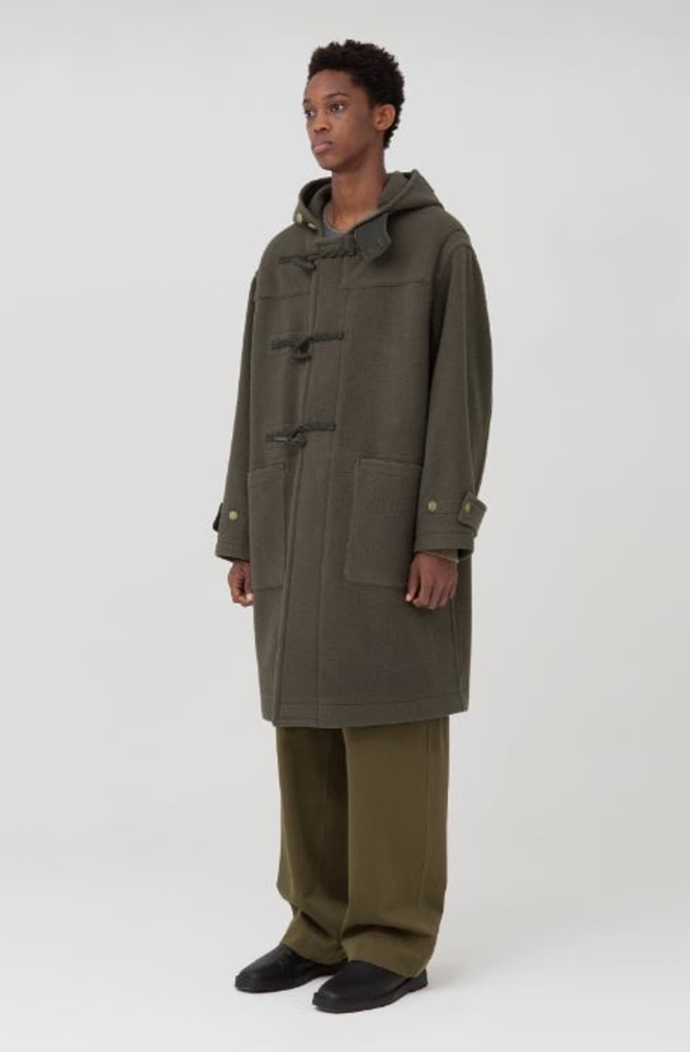 브라운야드 24fw 더플 코트 올리브그레이 4 상품이미지2