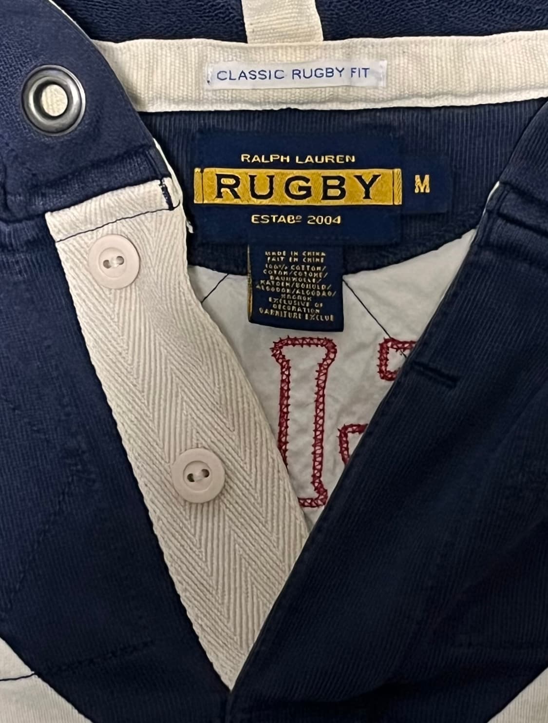 랄프로렌 럭비 후드티 M 네이비 상품이미지5