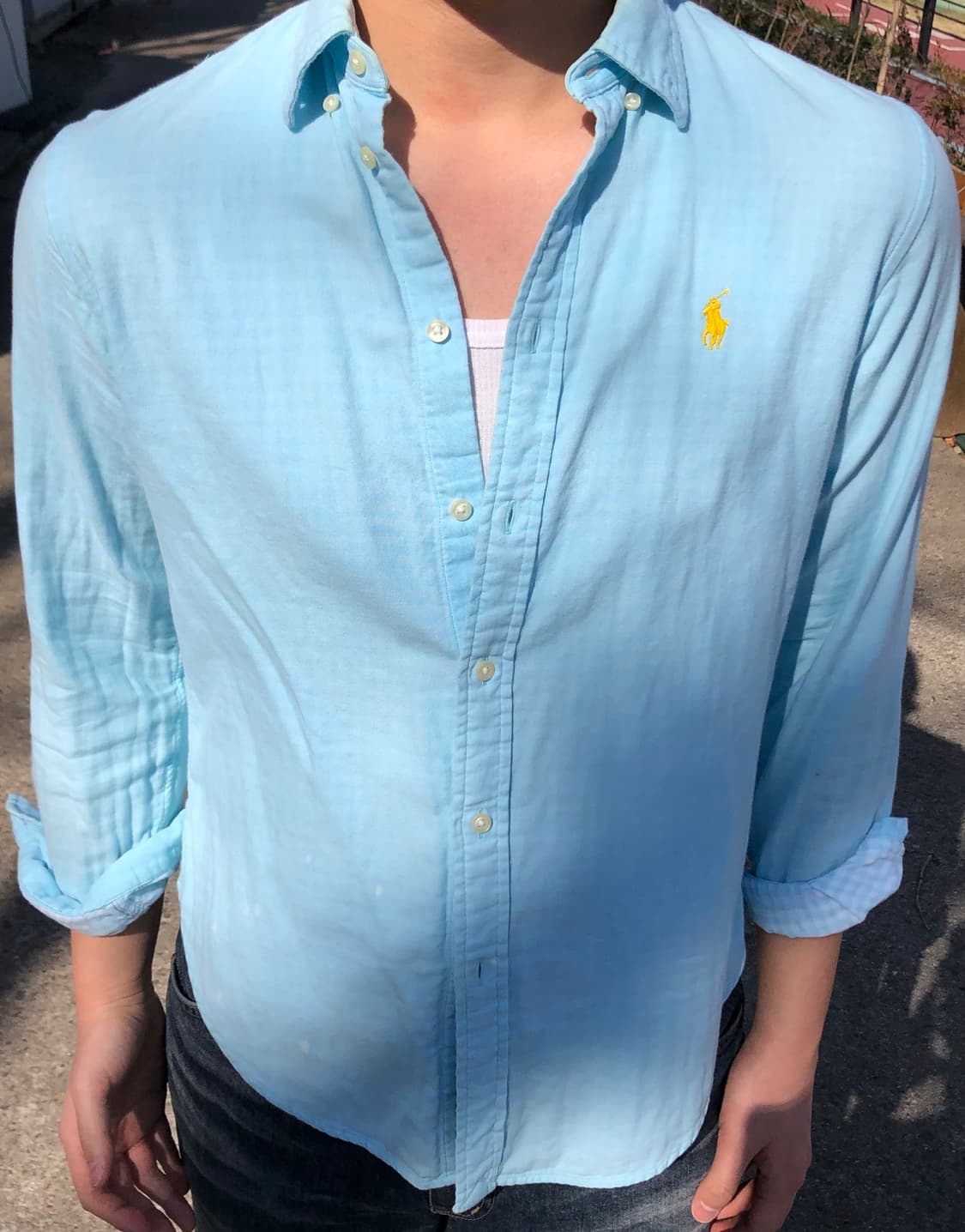 폴로랄프로렌 셔츠 (파스텔 민트) 상품이미지4