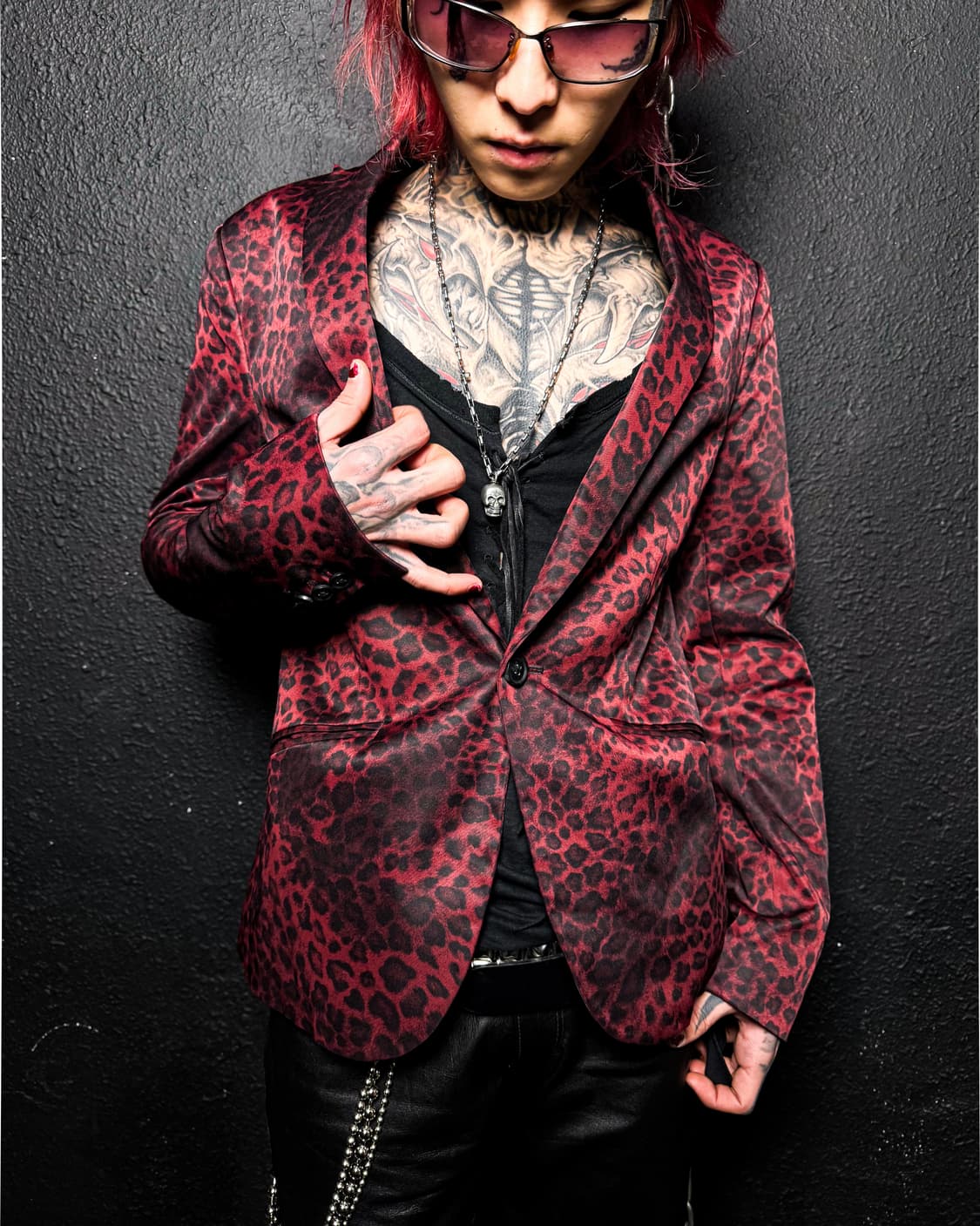 SEANA – Red Leopard Pattern Jacket 상품이미지3