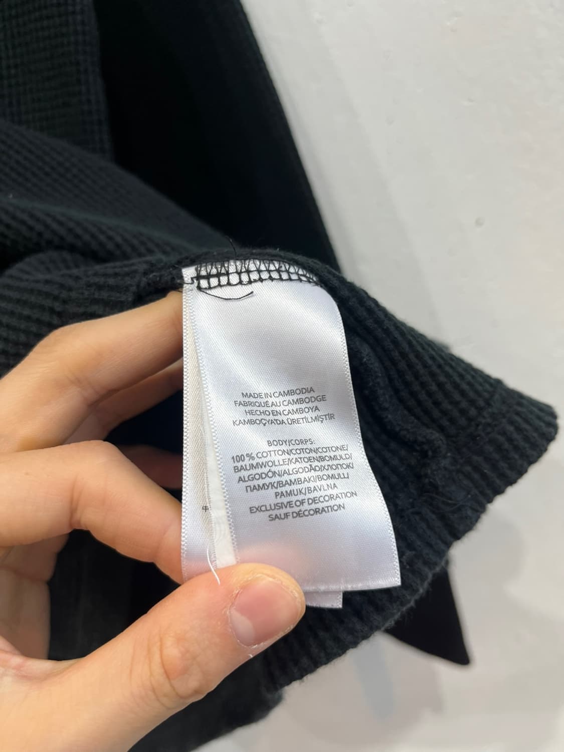 폴로랄프로렌 여성 와플 롱슬리브 블랙 상품이미지5