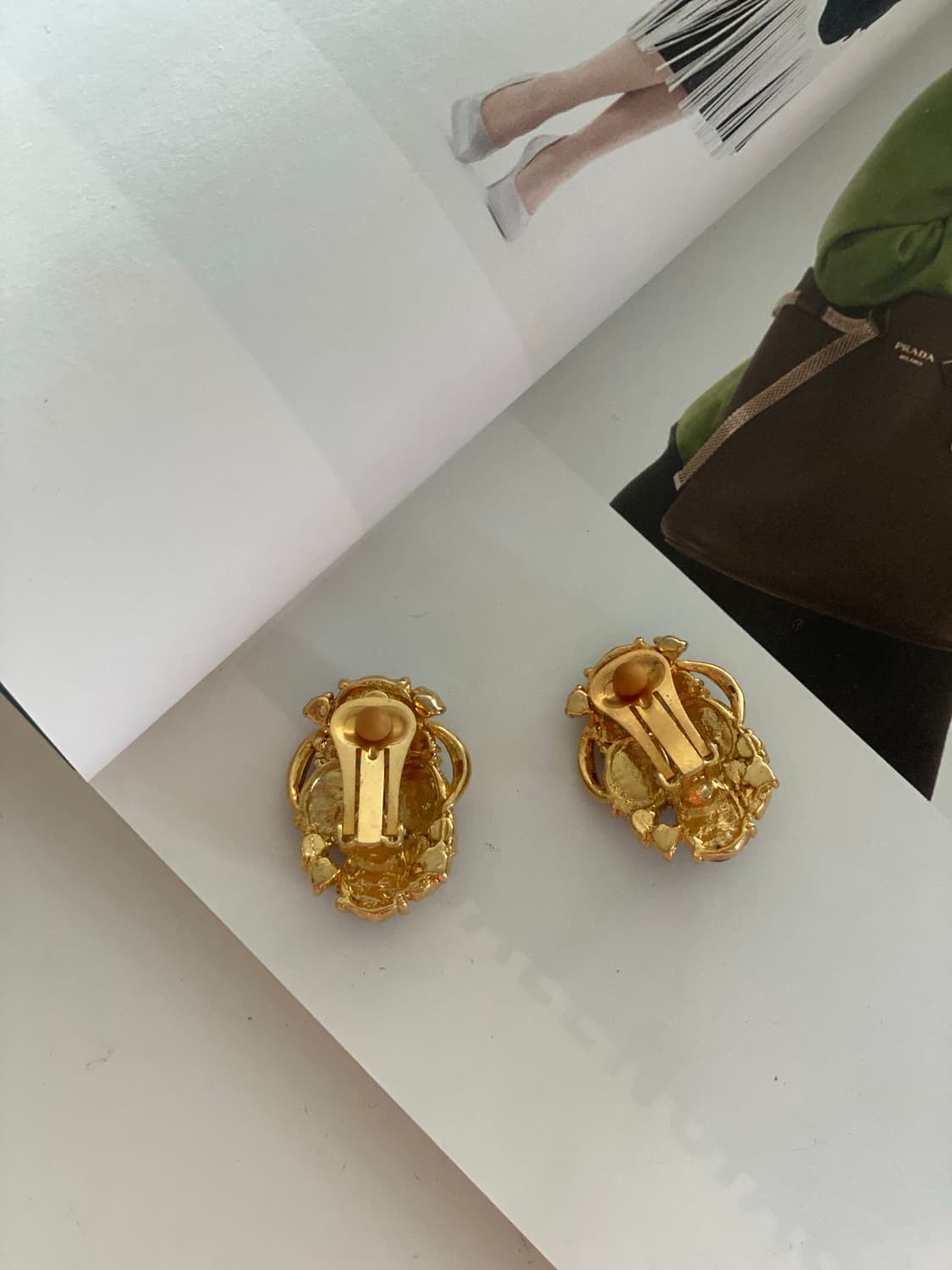 빈티지 포도문양 골드 귀찌 귀걸이 상품이미지5