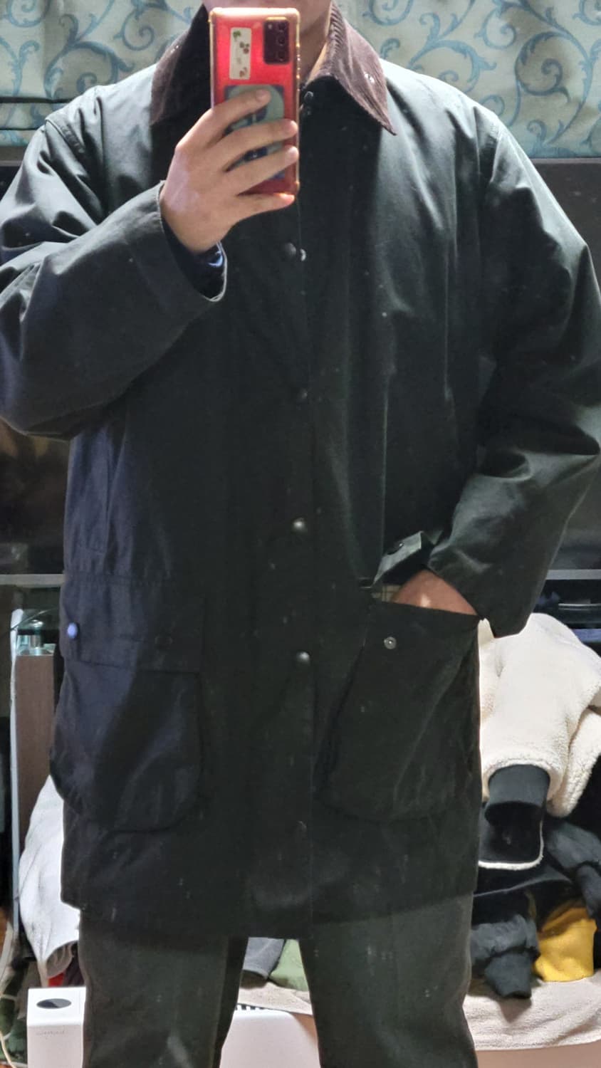 바버 보더 왁스 자켓 세이지 40 상품이미지1