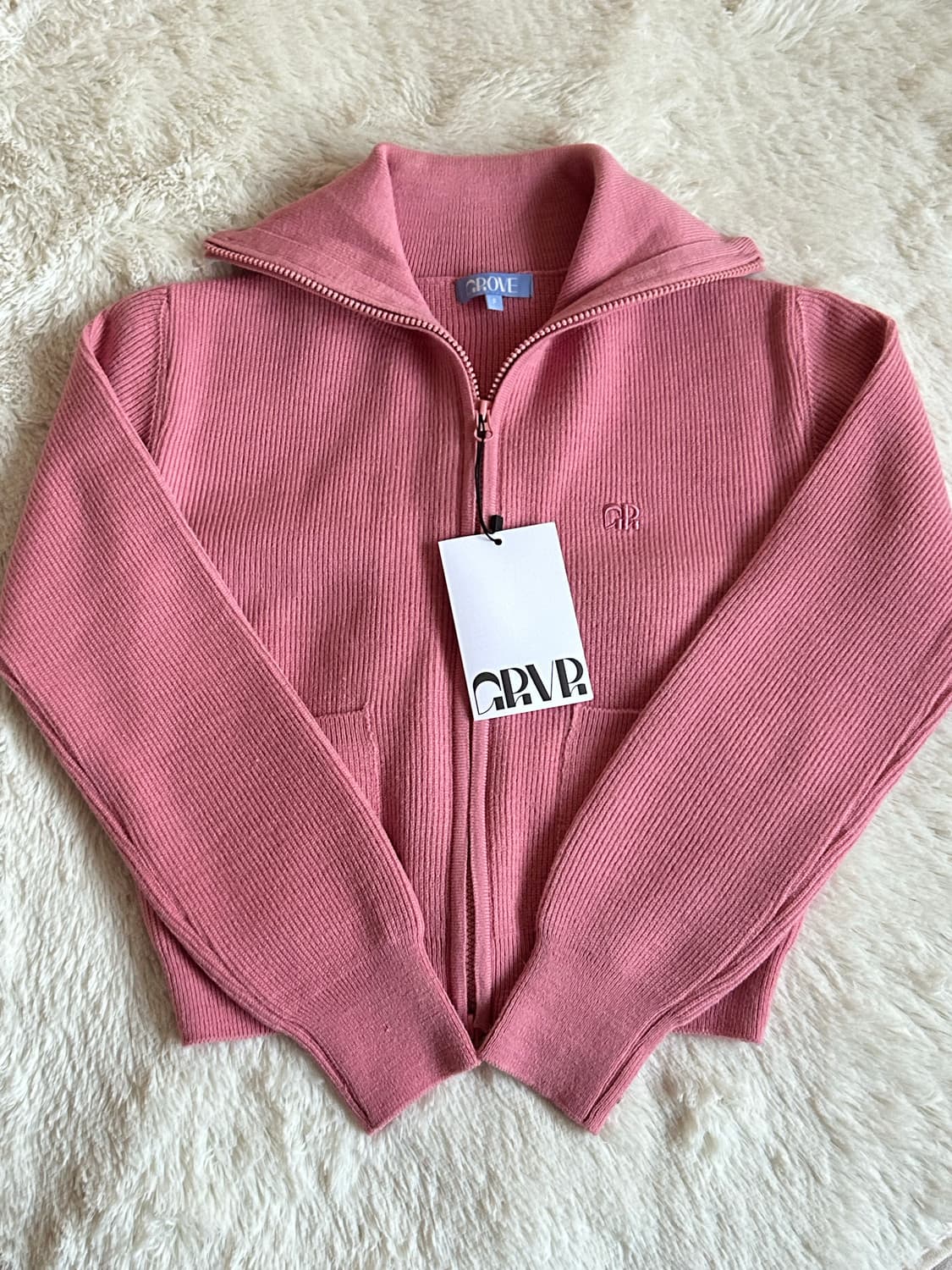 그로브 POUT 가디건 핑크, 블루 [차정원 착용] 상품이미지6