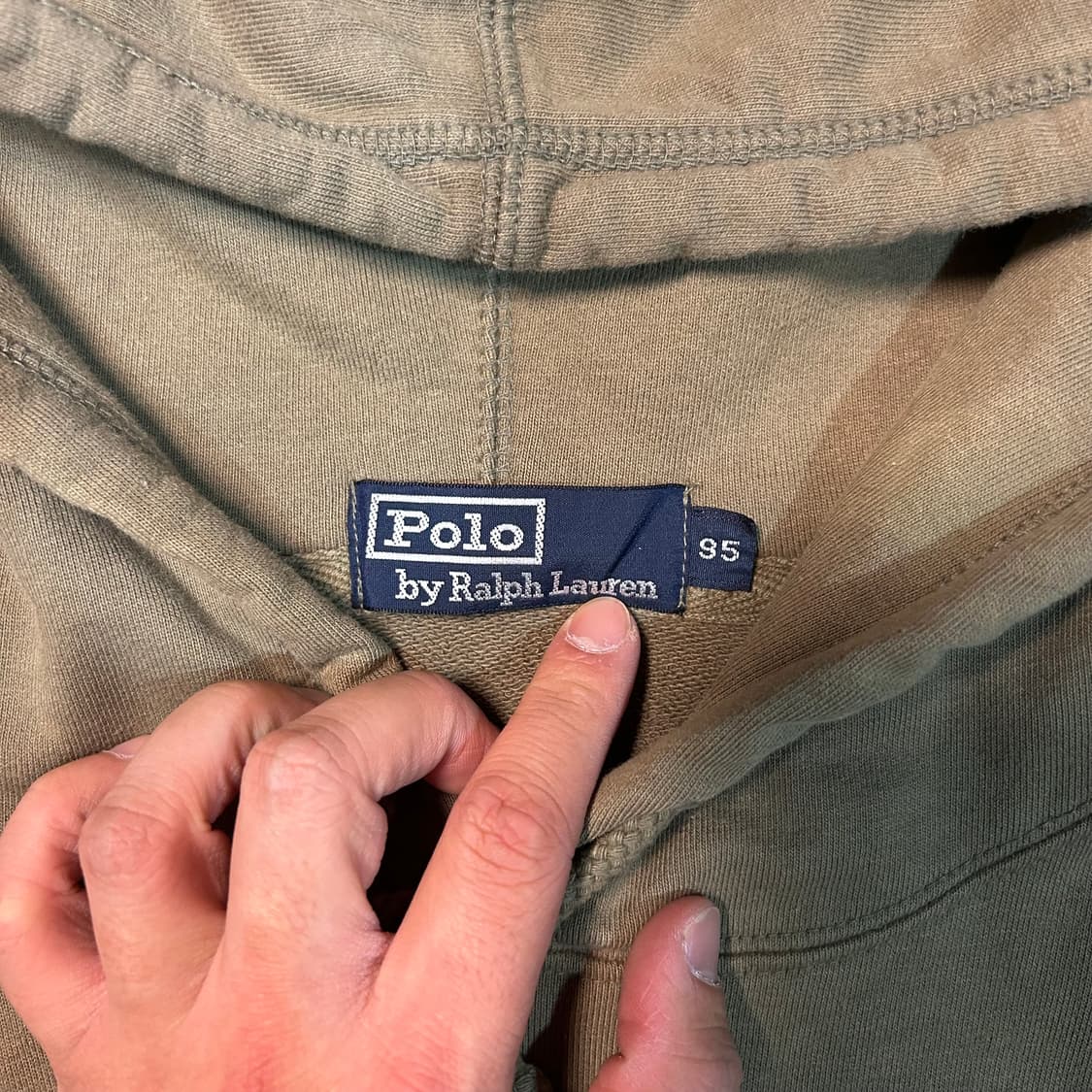 [L] 폴로 랄프로렌 올리브 그린 후드티 상품이미지3