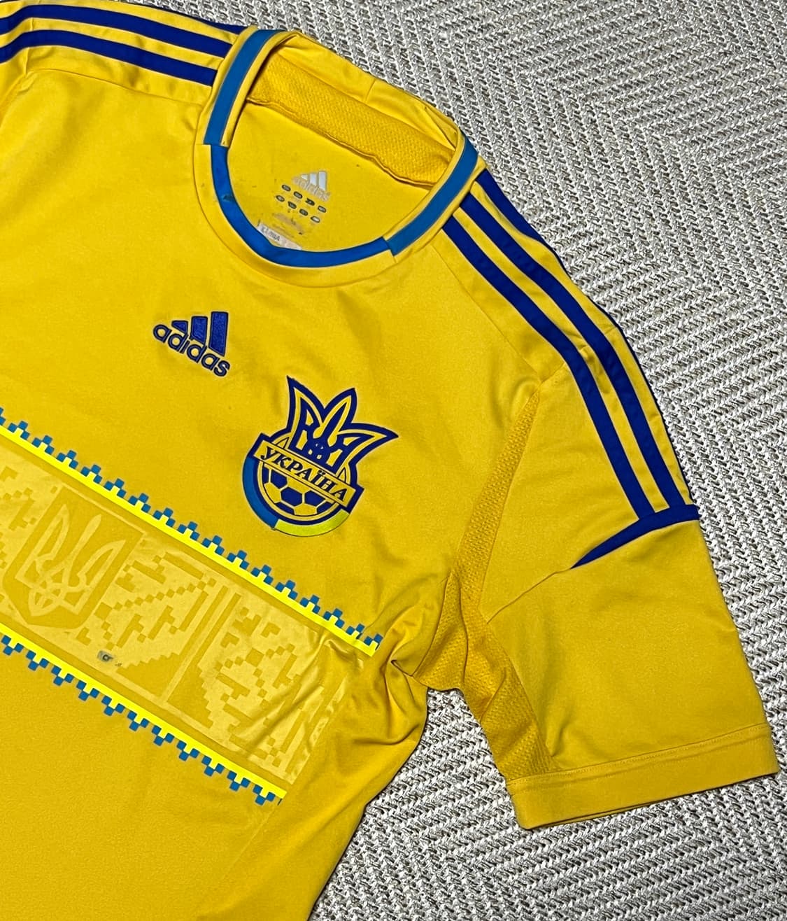 공용 아디다스 우크라이나 축구 유니폼 옐로우 블록코어 L 상품이미지7