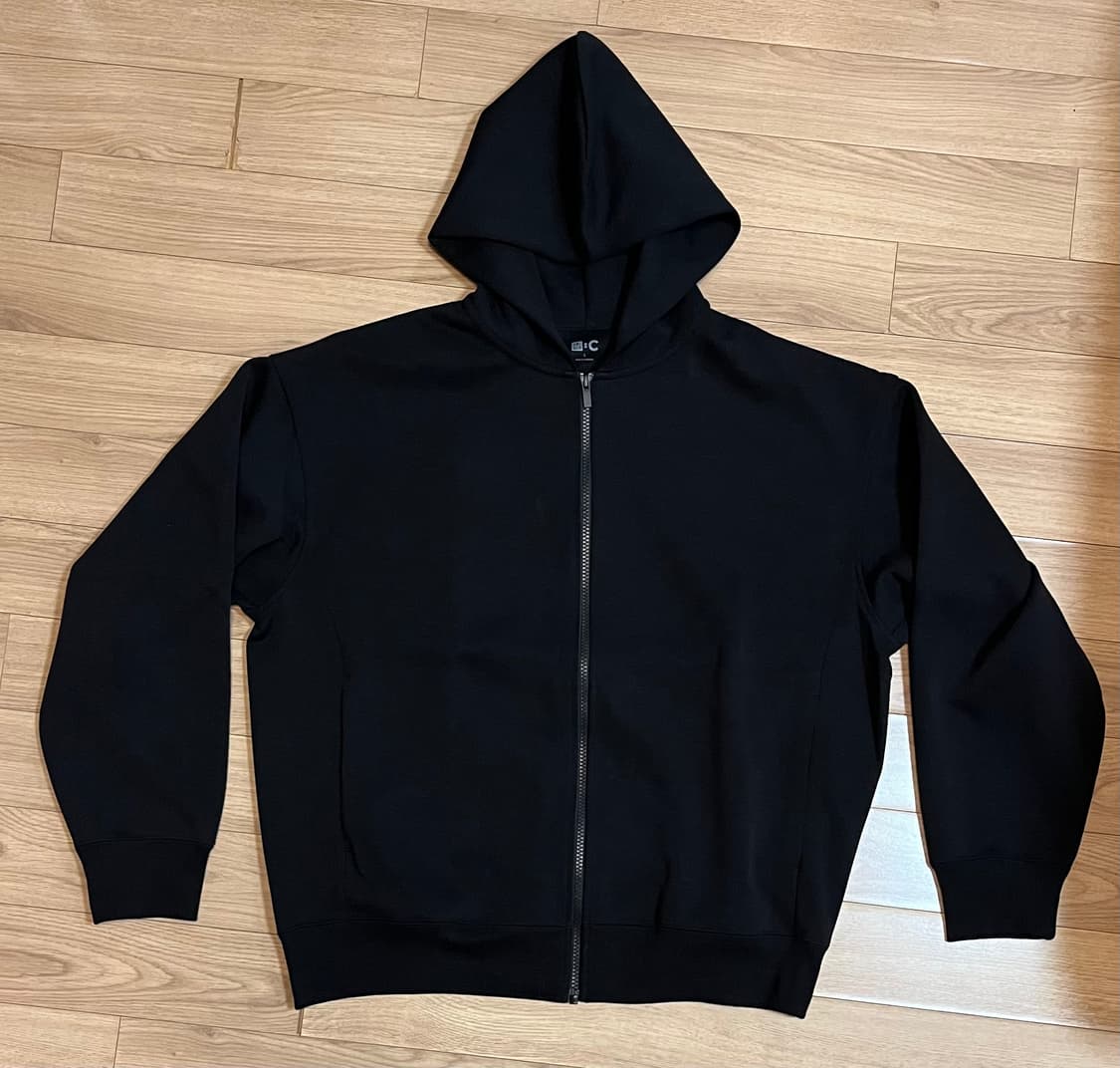 유니클로 C 스웨트 오버사이즈 풀집업후드 L 블랙 상품이미지1