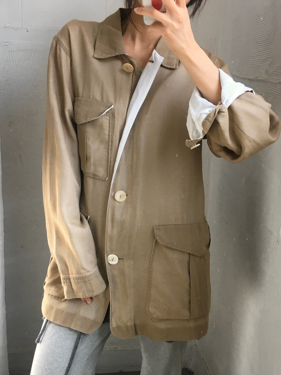 Jil Sander 질샌더 베이지 쓰리 포켓 셔츠 자켓    상품이미지2