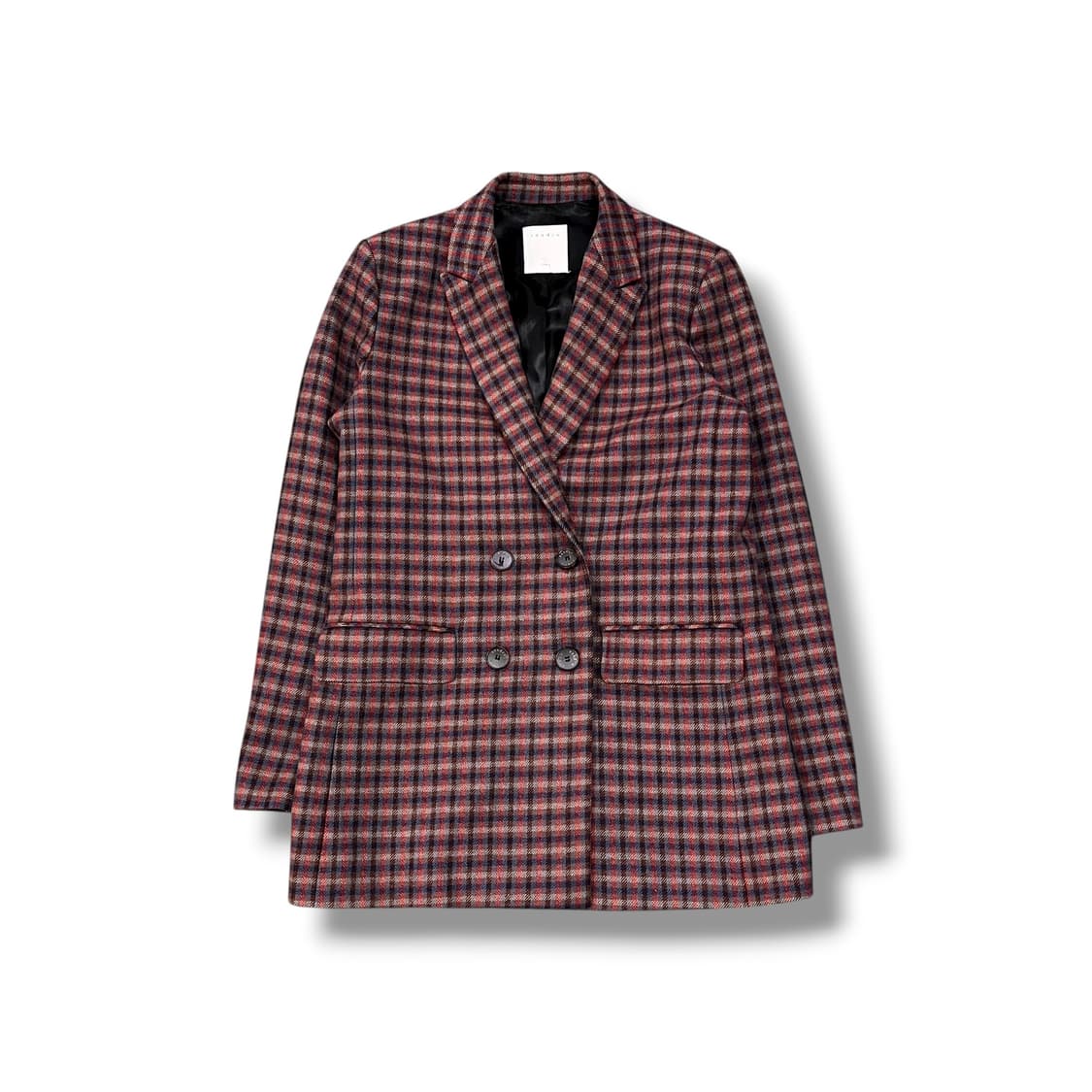 산드로 체크 더블 블레이저 y14022 상품이미지2