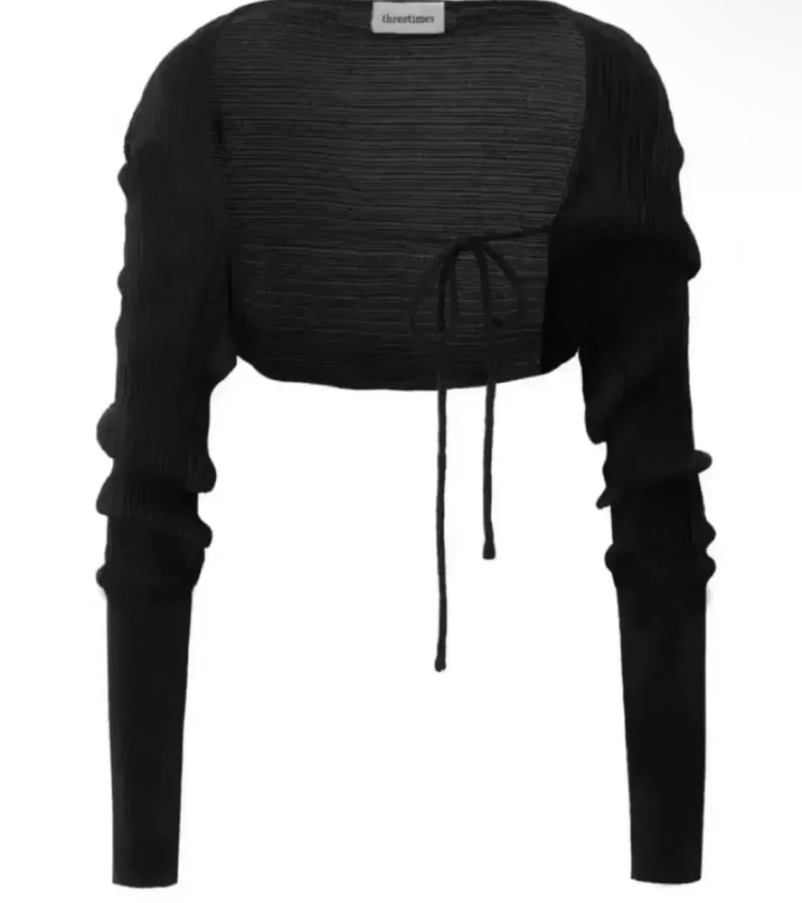 쓰리타임즈 릿볼레로 블랙 가디건 쓰탐 상품이미지1