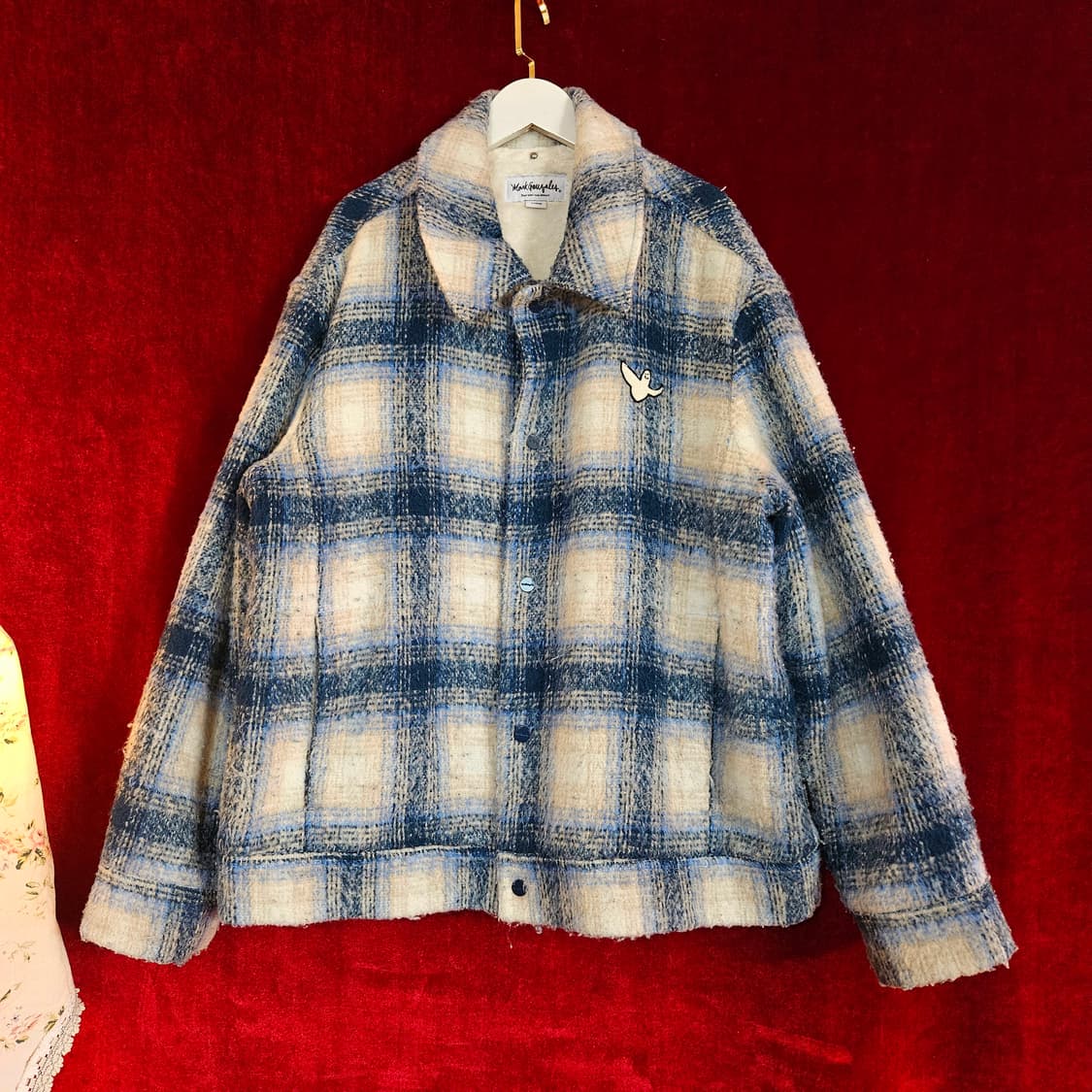 마크곤잘레스 21FW 블루 체크 트위드 자켓 L size 상품이미지2