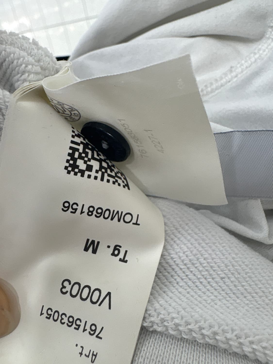 [M size] 스톤아일랜드 맨투맨 화이트 새상품급 상품이미지3