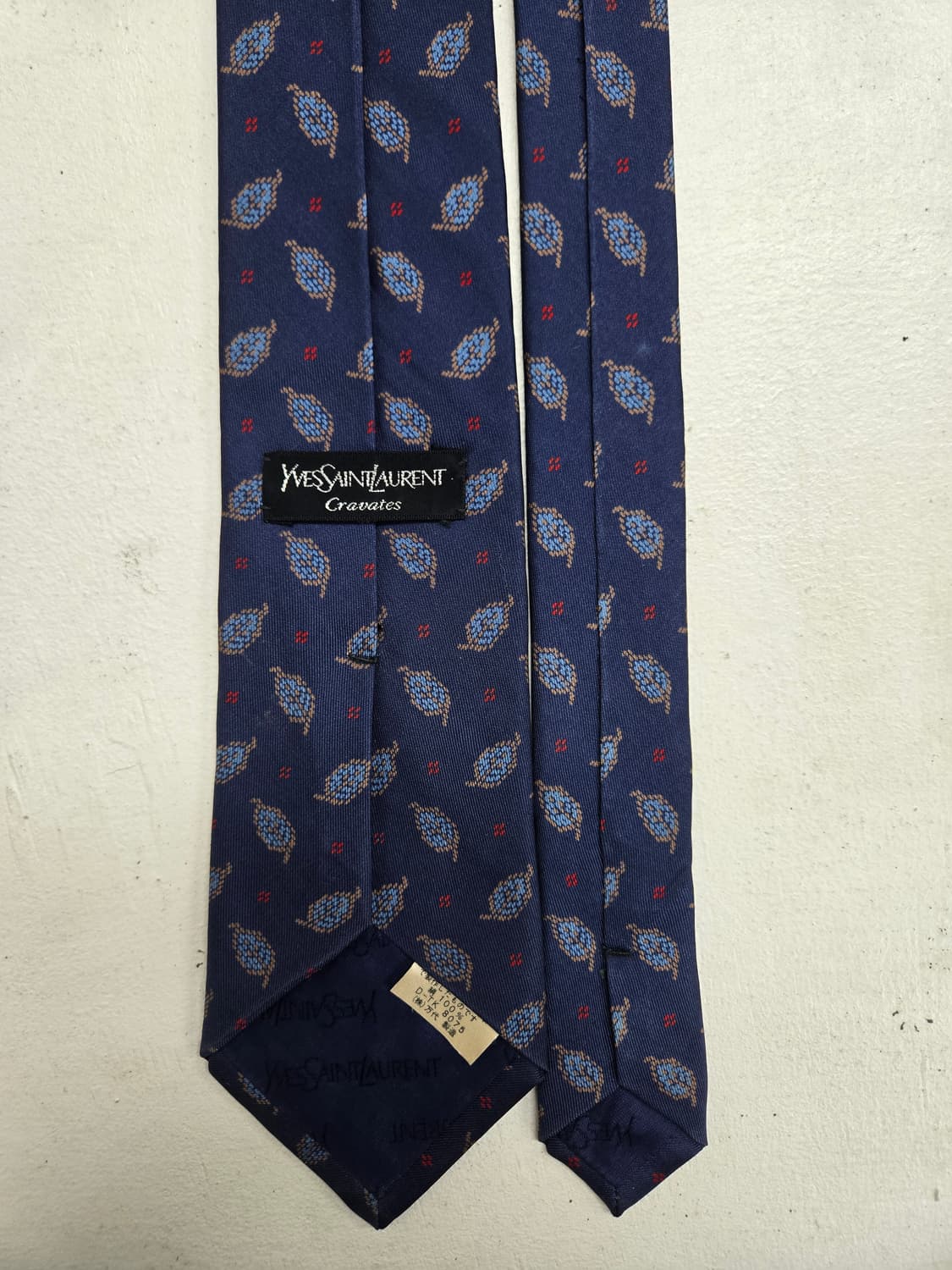 YSL 입생로랑 네이비 패턴 넥타이 상품이미지2