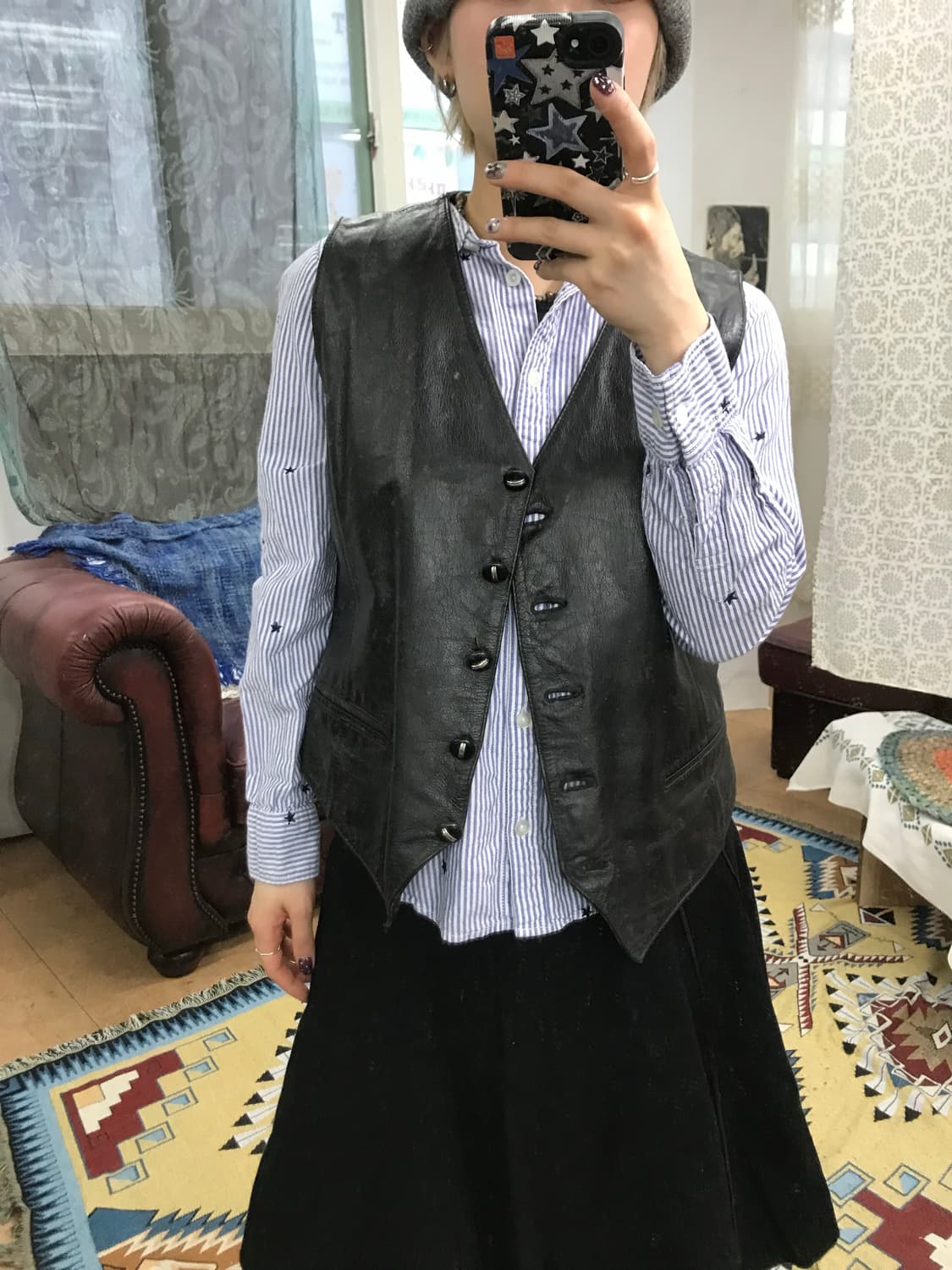 빈티지 소가죽 베스트 자켓 (Z1022)  상품이미지2