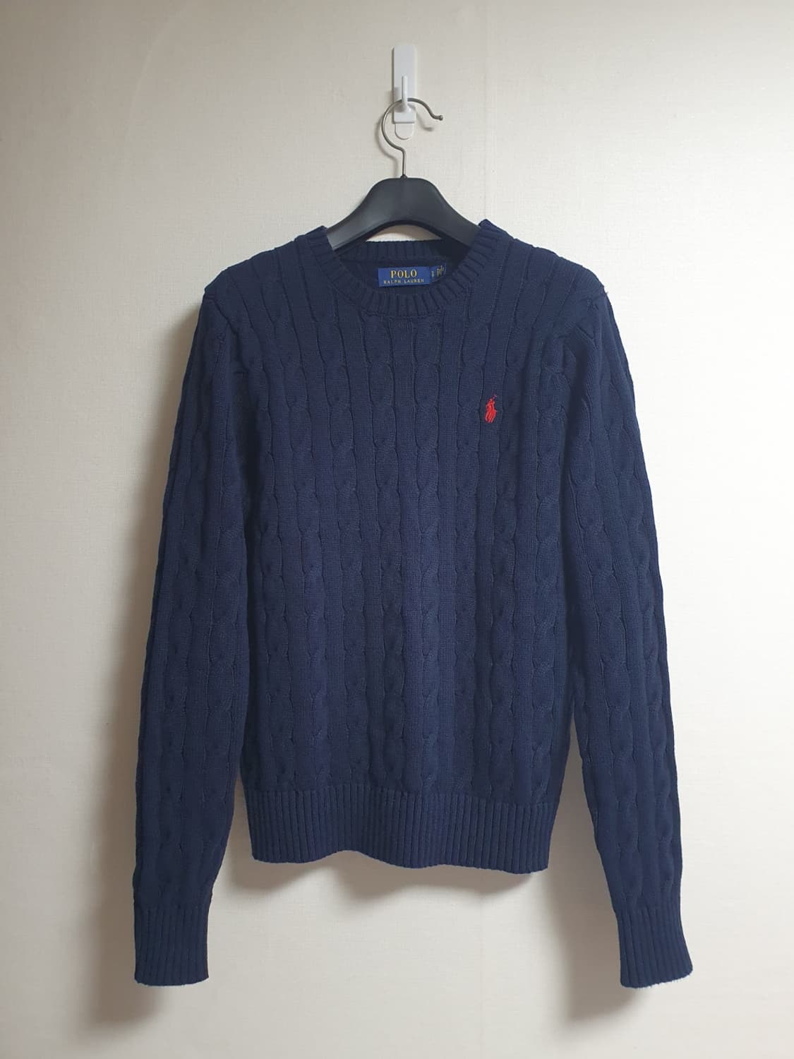 폴로 랄프로렌 네이비 니트 레드 포니 S 상품이미지1