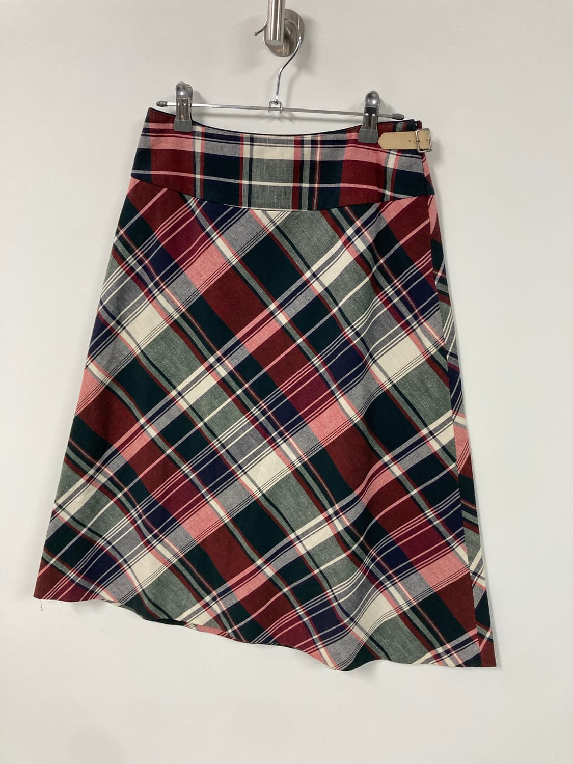 빈티지 버클 체크 스커트 상품이미지4