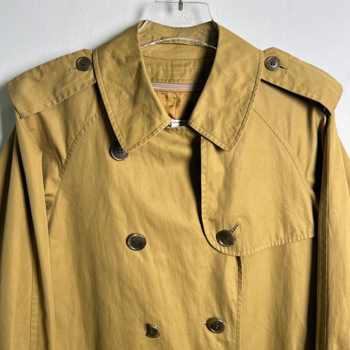 90's 버버리 빈티지 개버딘 더블 트렌치코트  상품이미지5