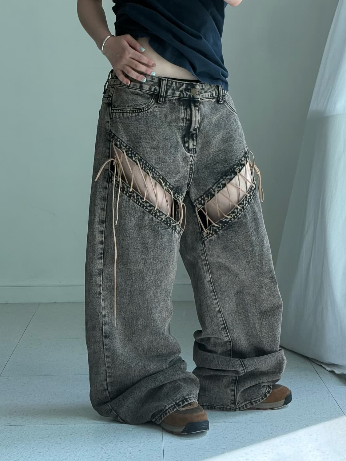 빈티지 아일렛 와이드 팬츠 상품이미지2