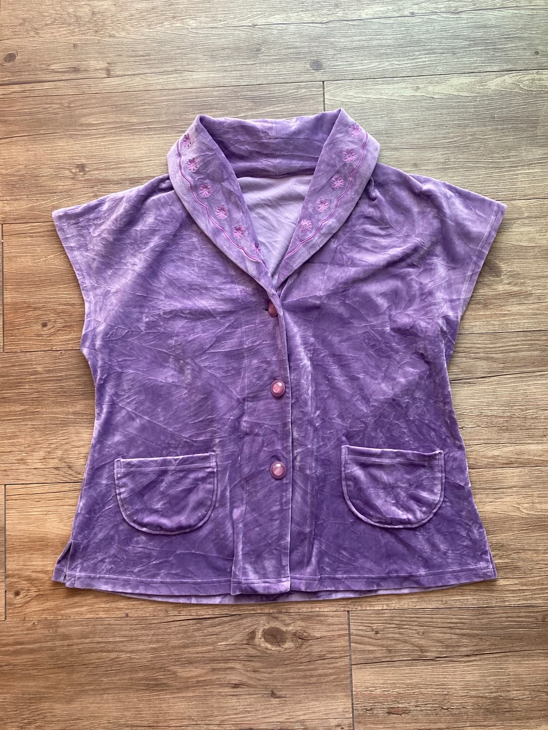 치파오 중티 벨벳 하구미 반팔 베스트 상품이미지1