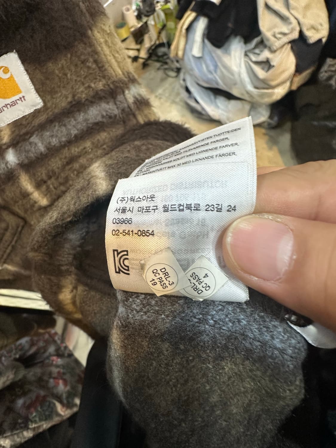 칼하트 브라운 체크 셔츠 자켓 상품이미지7