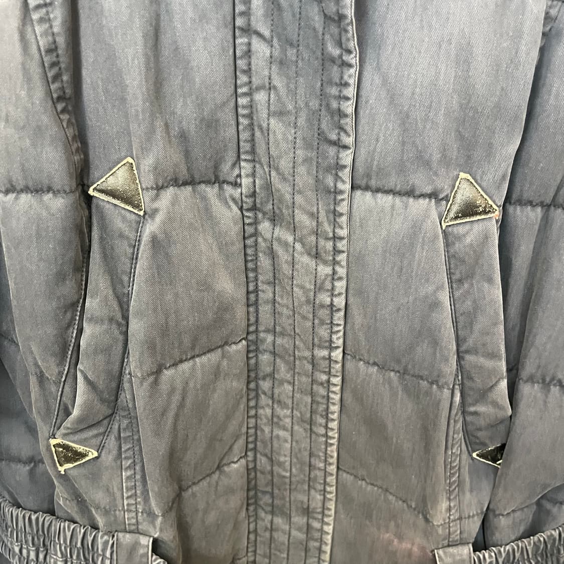 바버 네이비 벨티드 다운 패딩 상품이미지5