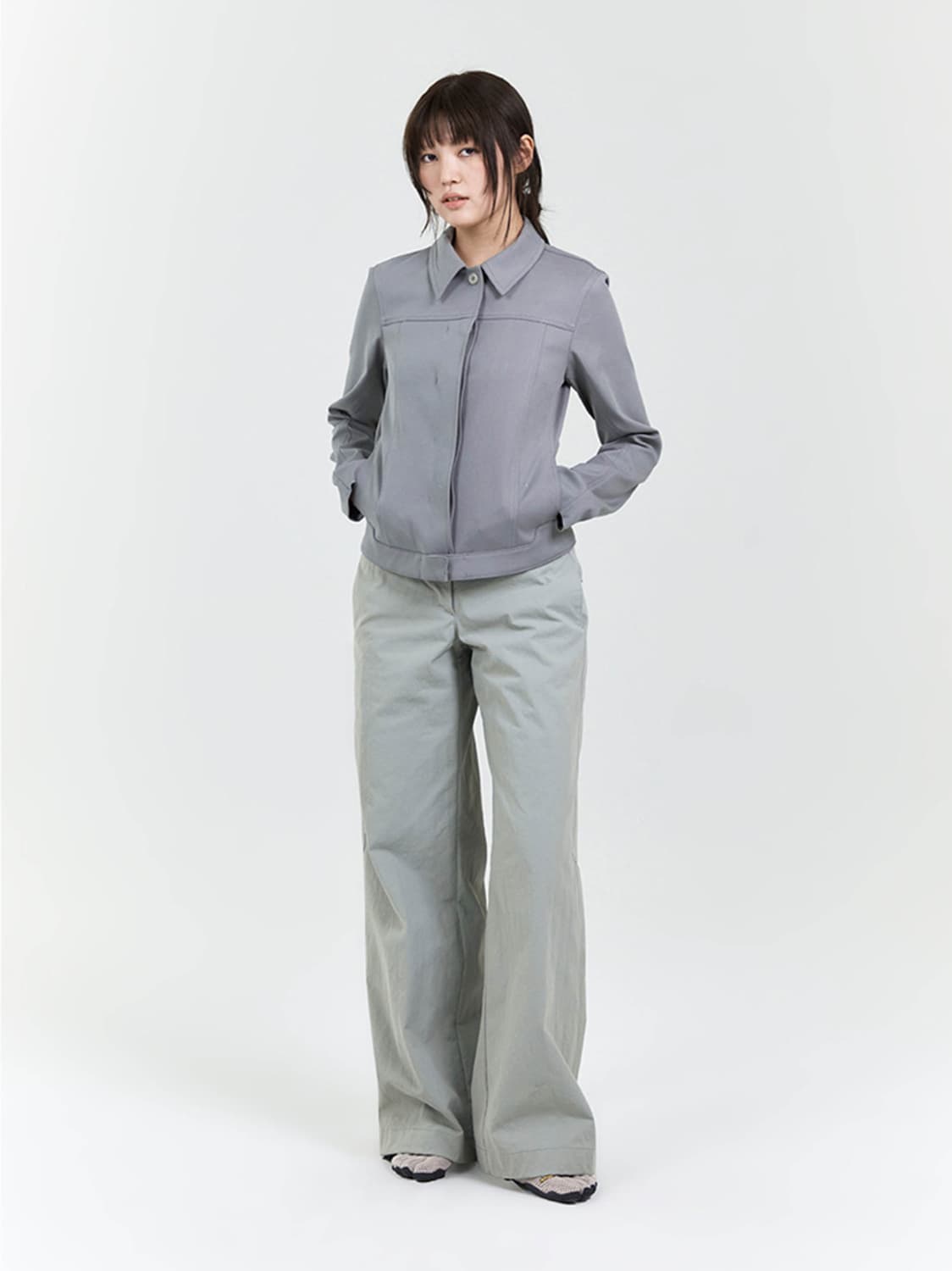 ÉÉ WOMENS SPANDEX JACKET SLATE GREY (S) 상품이미지2