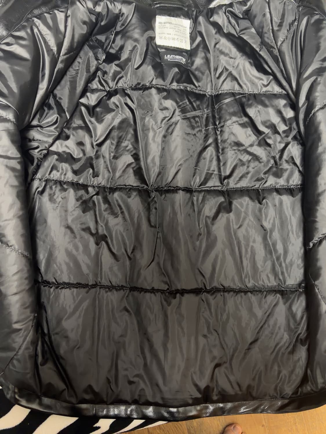 커스텀멜로우 x 헤드메이너 Faux Leather Padded parka 상품이미지4