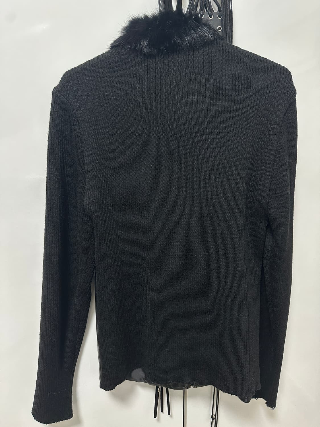 레더 배색 니트 자켓 상품이미지3